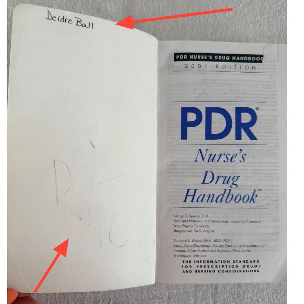 PDR Nurse's Drug Handbook 2001 Edition Medical Reference Softcover Book Blue
